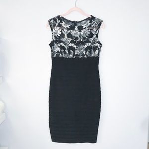 Scarlett Ribbed and Silver Sequin Top Dress